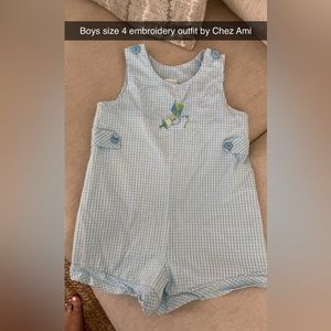 GUC Boys sz. 4 embroidered outfit by Chez Ami